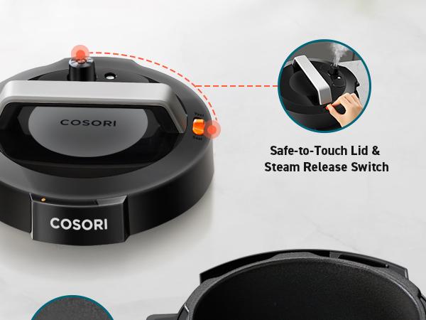 COSORI 9-in-1 6-qt Electric Instant Pressure Cooker - Instant Multi Cooker, 1100W Multifunction Kitchen Appliance with Rice, Saut&eacute;, Sous Vide, Sterilizer Modes, Stainless Steel & Aluminium Inner Pot, Safety Features,summerwins