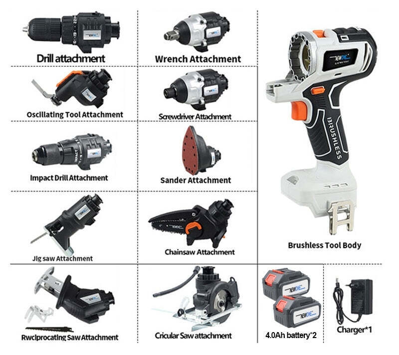🔥10 in 1🔥 20V Cordless Multifunctional Power Tool Kit