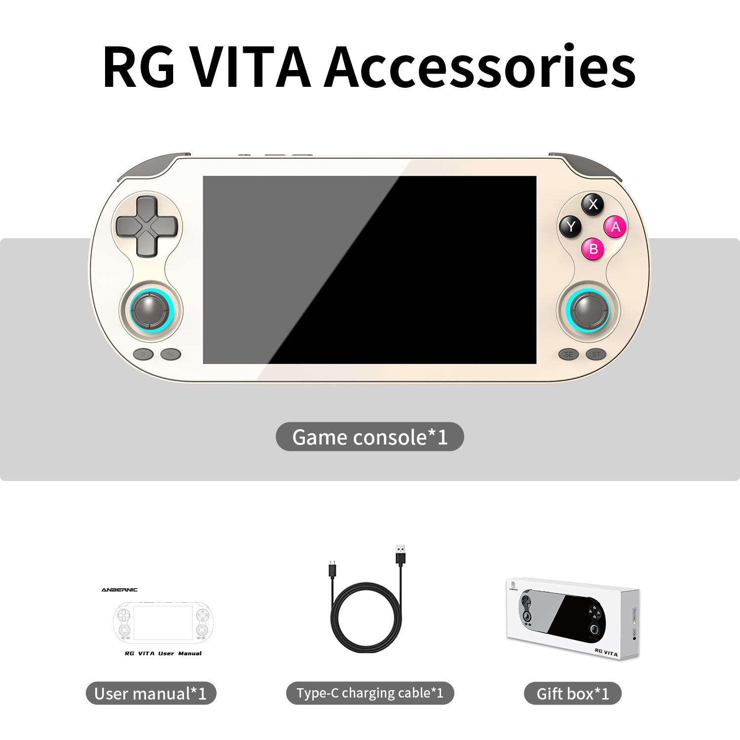 ANBERNIC RG VITA / RG VITA Pro Handheld Game Console 5000mAh Android Video Gaming Player Supports Bluetooth Gift #SummerVibes