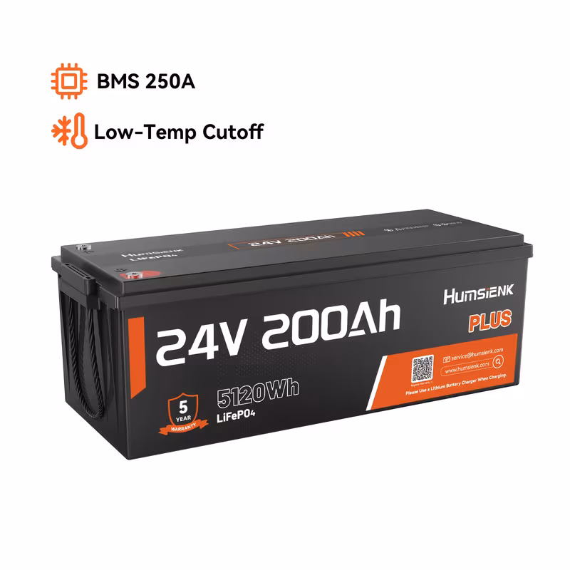   new   24v 200ah lifepo4 battery compared to 24v100ah100 250a smart bms 6400w power 5120wh deep cycle lithium battery 8000 cycles expandable 2s4p for   marine off grid backup Product details 1