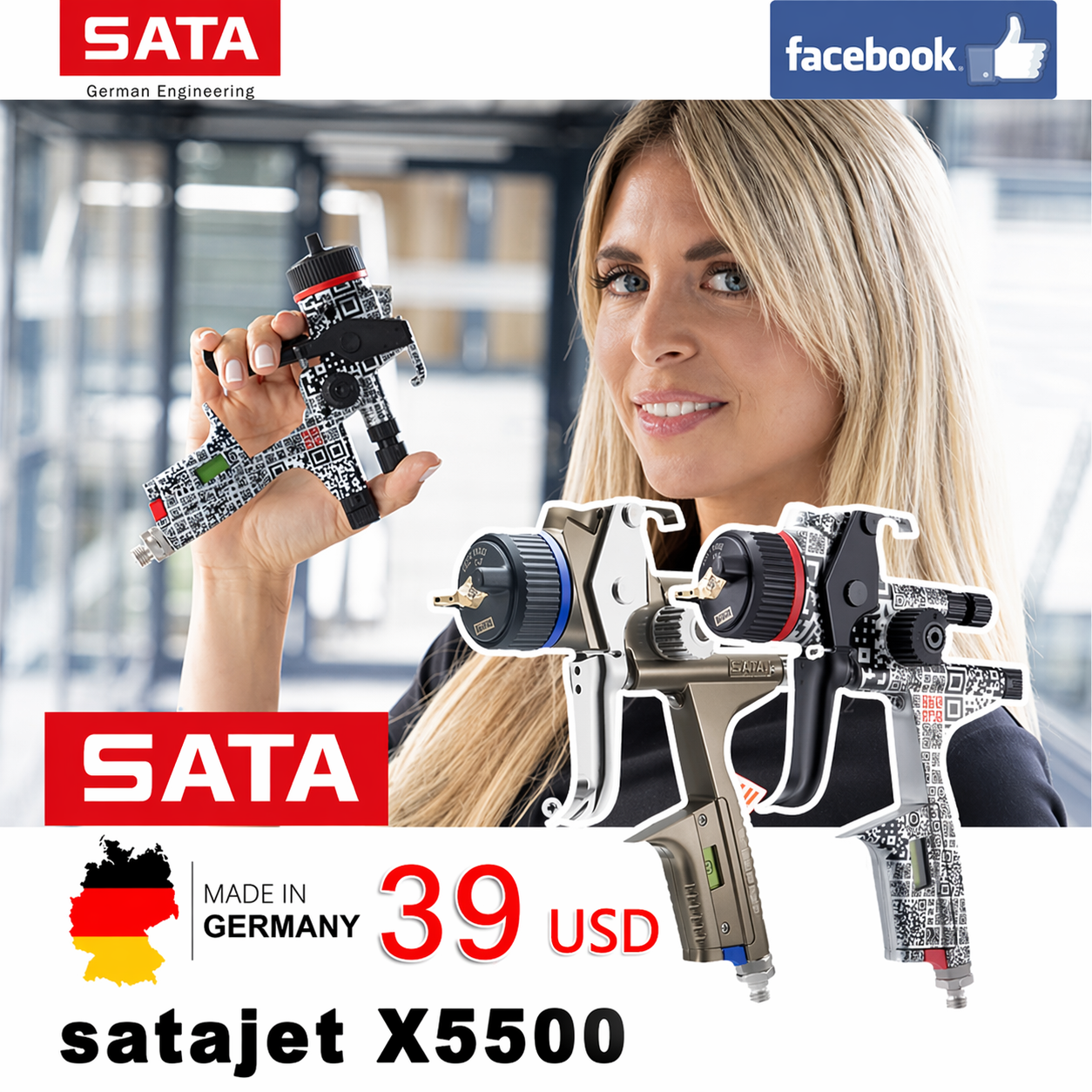 [Limited-Time Offer] car Paint Sprayer [SATA jet® X5500]