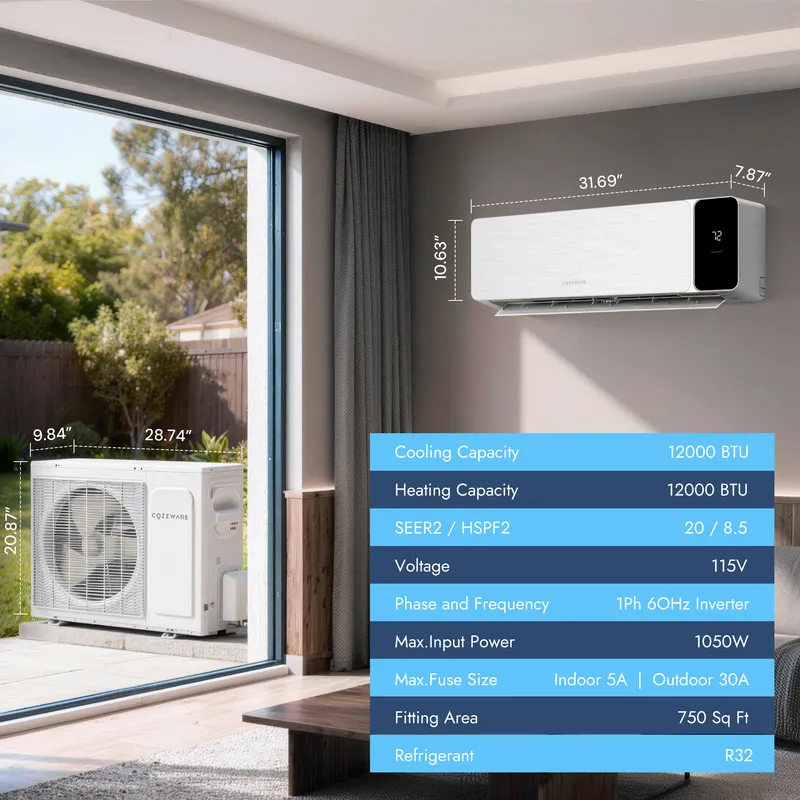 Mega Sale - Ductless Mini Split AC with Heat Pump, 115V