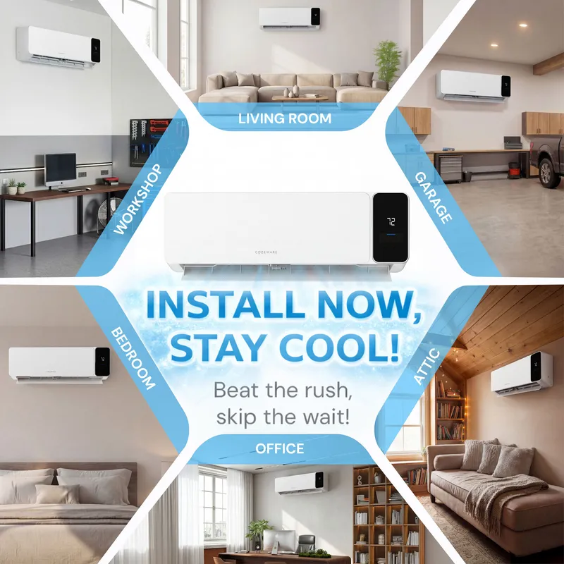 Mega Sale - Ductless Mini Split AC with Heat Pump, 115V