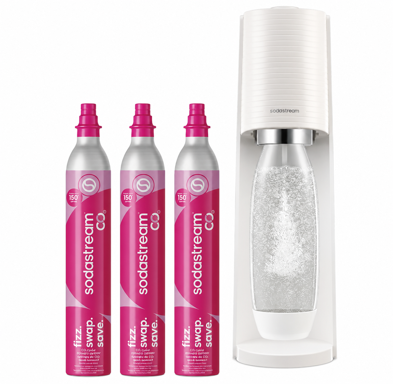 ⚡ [Flash Sale] SodaStream Terra Sparkling Water Maker Bundle with 3 x 60L Quick Connect CO2 Cylinders
