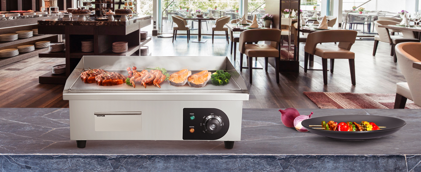 flat top electric griddle commercial
