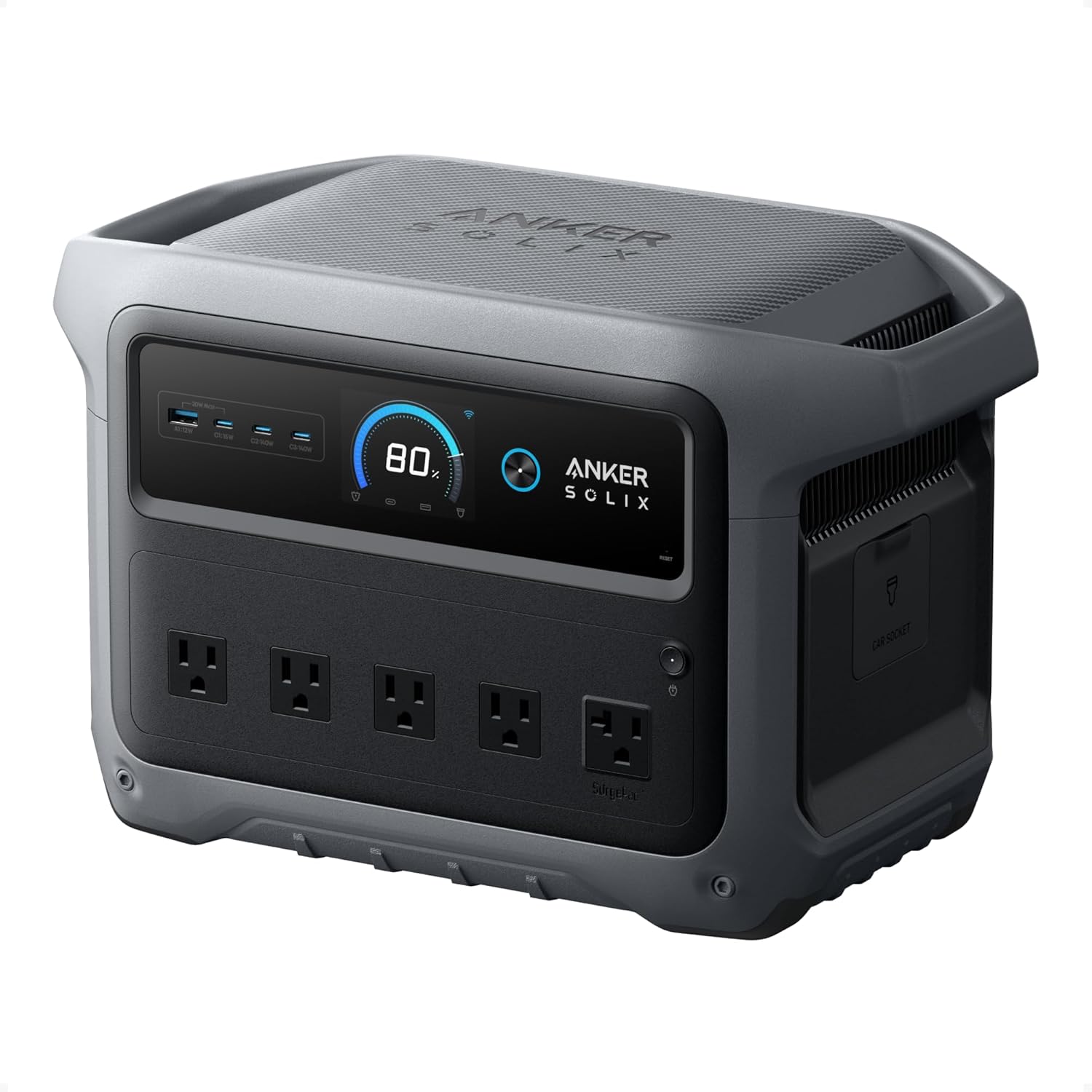 Anker 2000W Solar Generator, Fast Charging LiFePO4 Portable Power Station for Home Backup & Camping