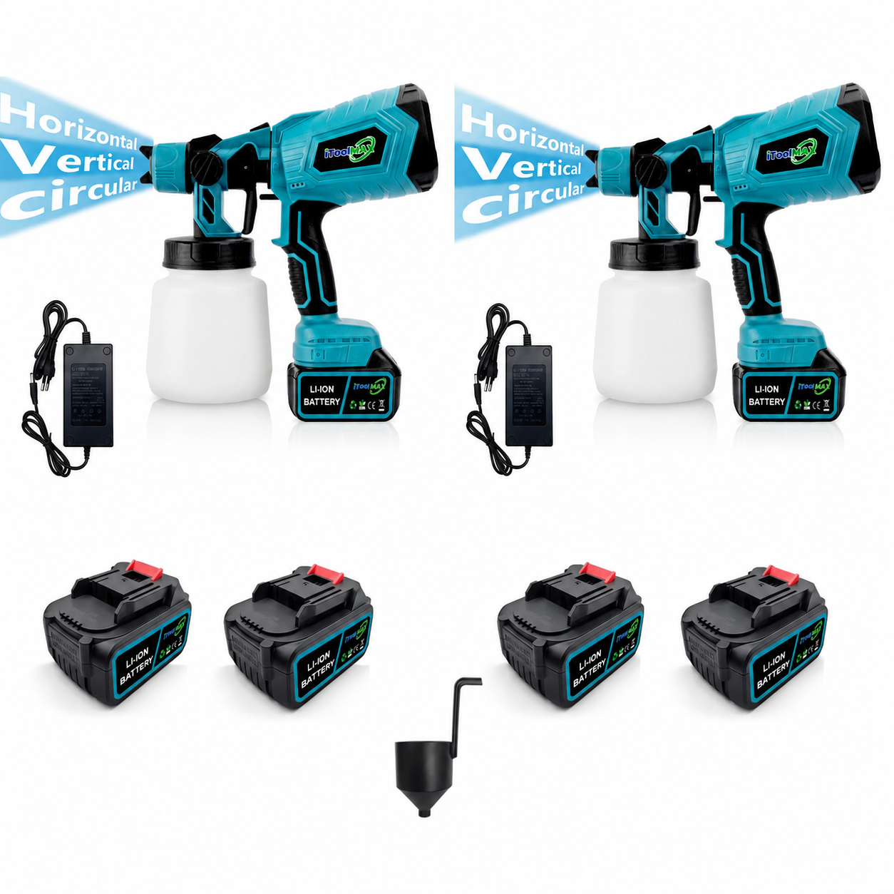 High-pressure   Cordless   Paint   Sprayer   with   2   Batteries