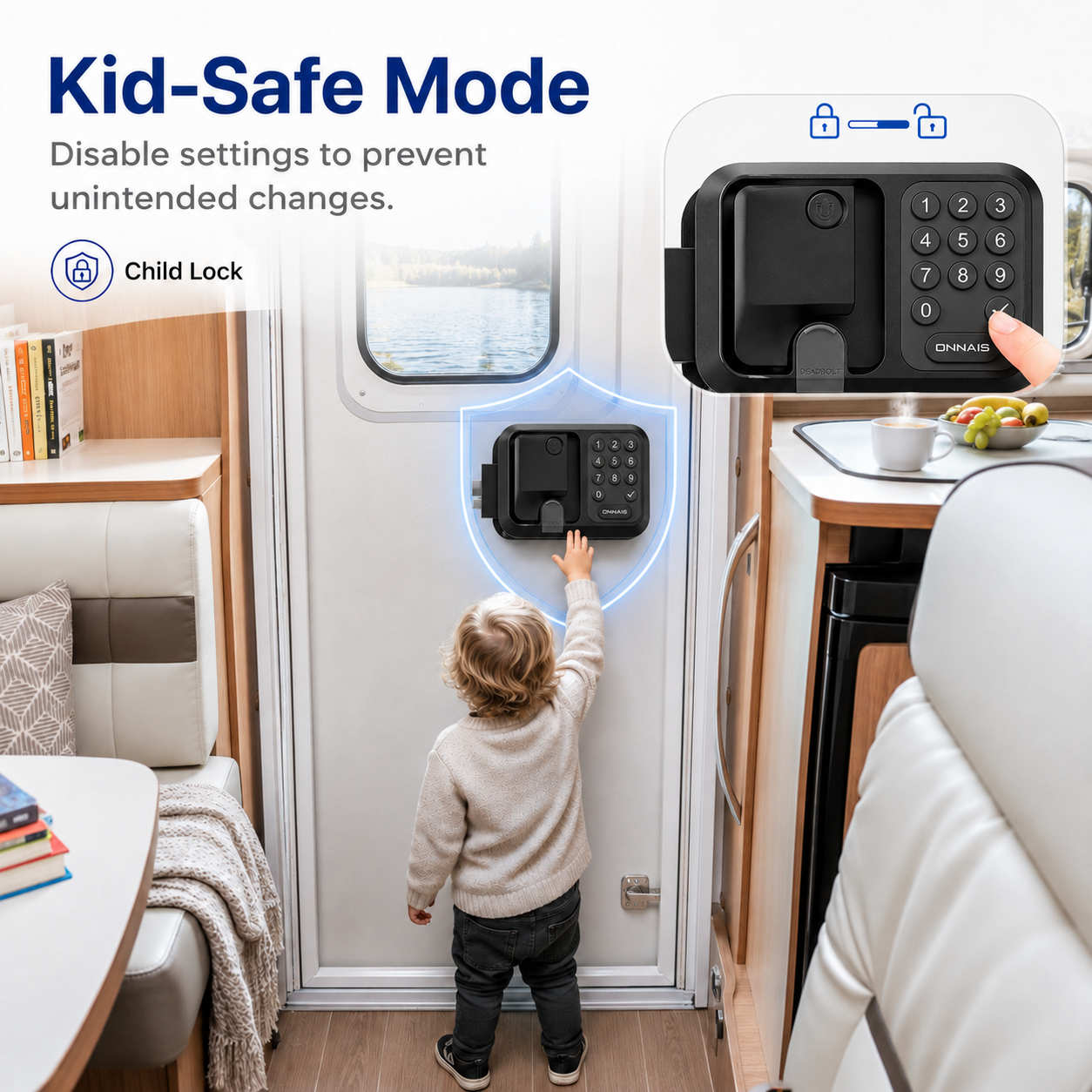 🔥 HOT DEAL🔐🚐ONNAIS Guard Pro RV Door Lock — Heavy-Duty Security with Fob & Keypad