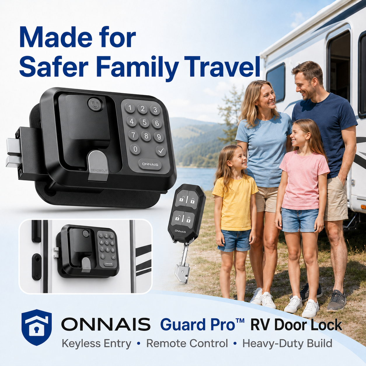 🔥 HOT DEAL🔐🚐ONNAIS Guard Pro RV Door Lock — Heavy-Duty Security with Fob & Keypad