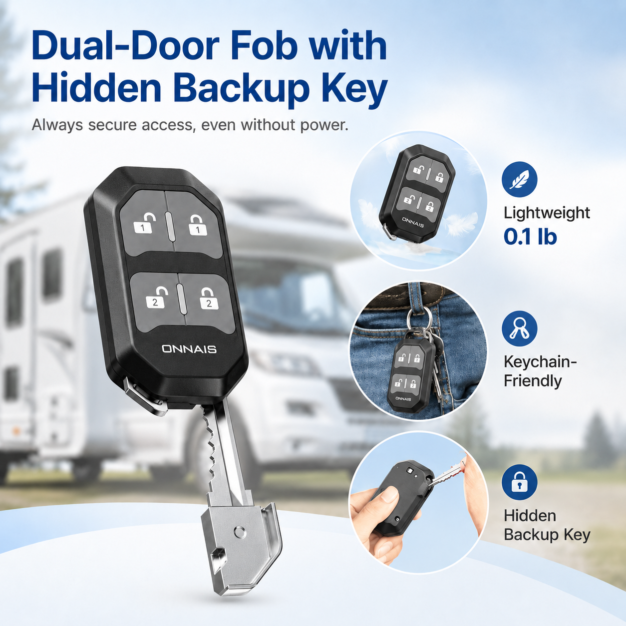 🔥 HOT DEAL🔐🚐ONNAIS Guard Pro RV Door Lock — Heavy-Duty Security with Fob & Keypad