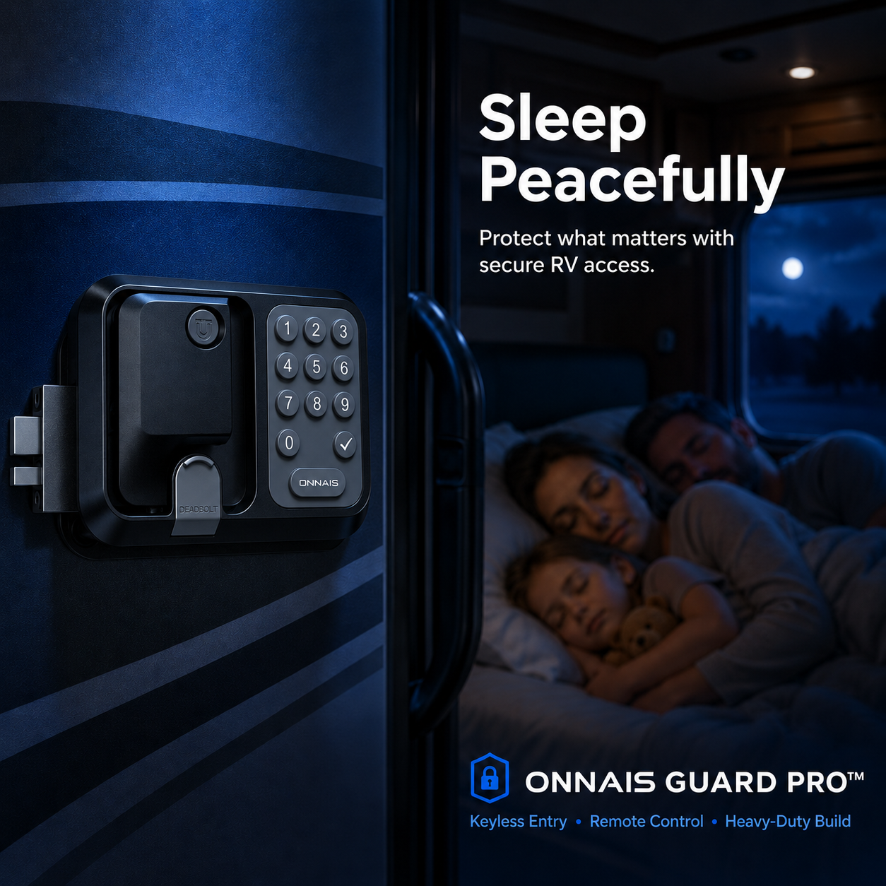 🔥 HOT DEAL🔐🚐ONNAIS Guard Pro RV Door Lock — Heavy-Duty Security with Fob & Keypad