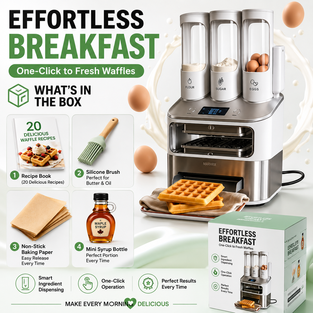 Exclusive Discount 🎁Simple Auto Waffle Maker 🧇 Easy Breakfast Ready In Minutes!