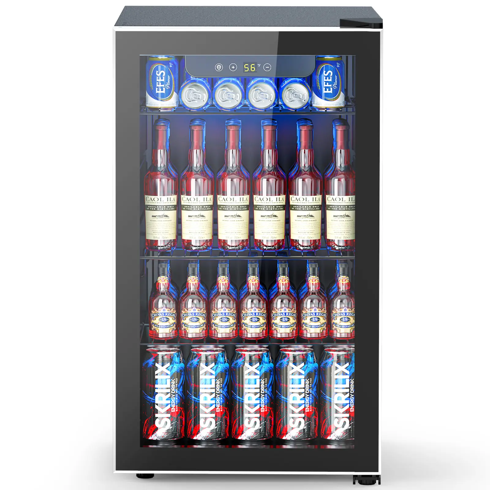 Mini Fridge 48-130 Can, Little Cooler with Digital Display 32~61℉
