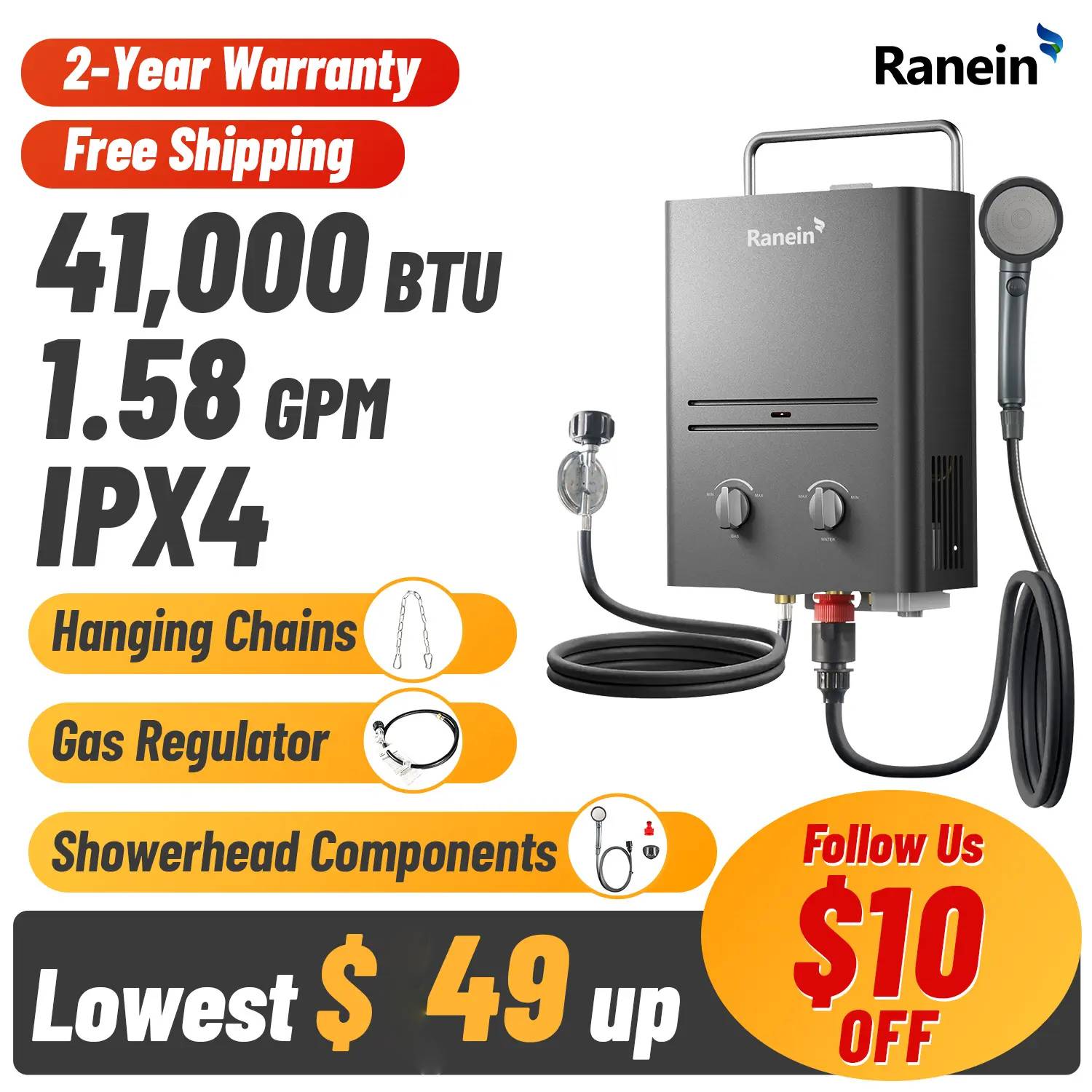 Value Price 🔥Portable Instant Outdoor Water Heater