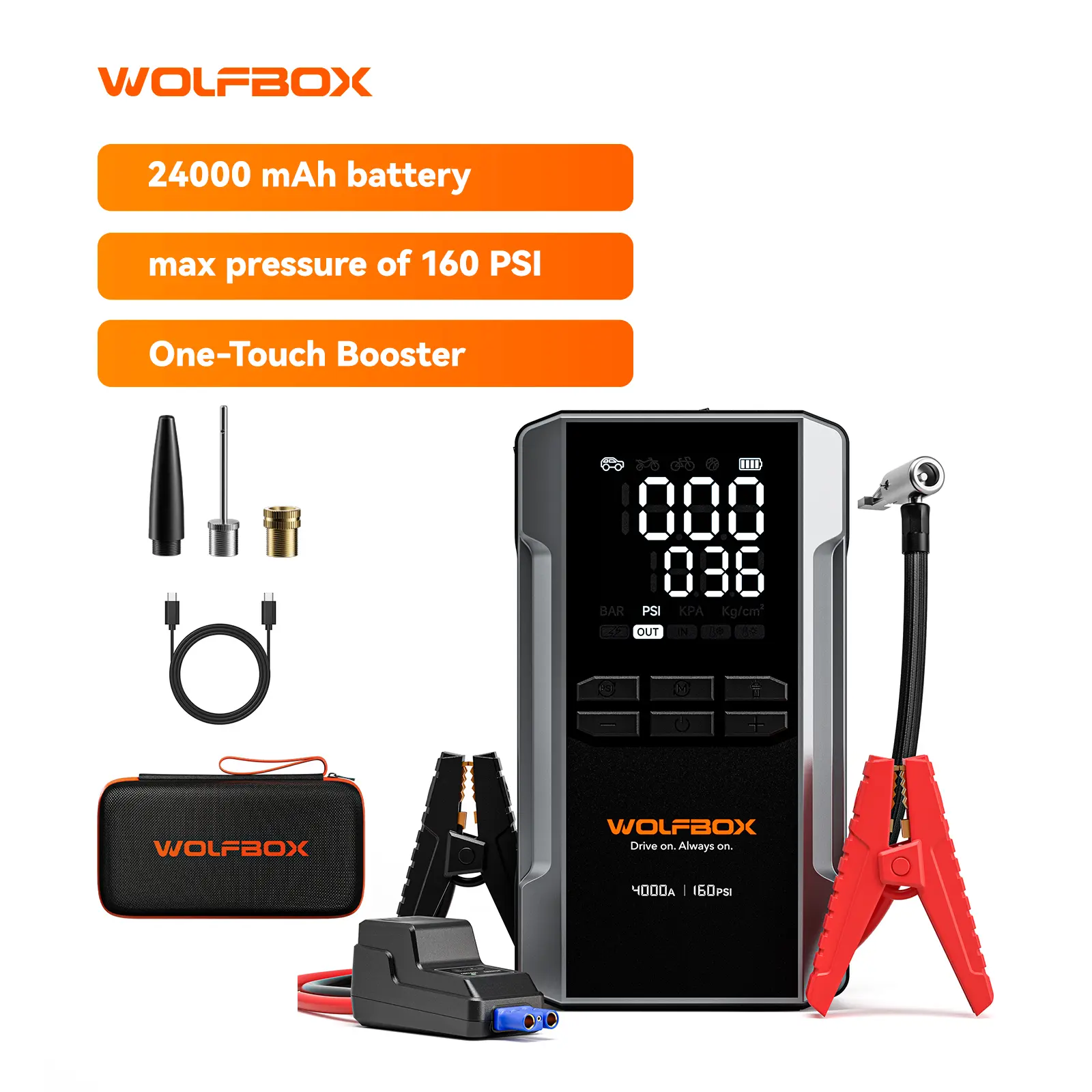 🔥Limited Offer🔥Portable Car Jump Starter (with Air Compressor)
