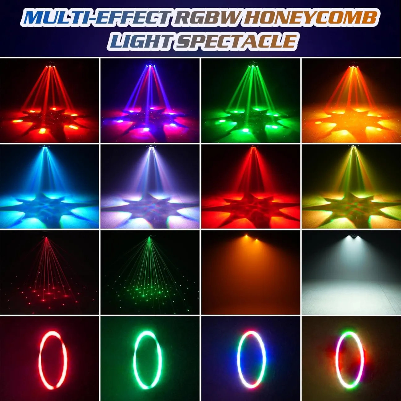 ⚡ Power Up & Save -Transform Any Party with a 540° Rotating DJ Spotlight