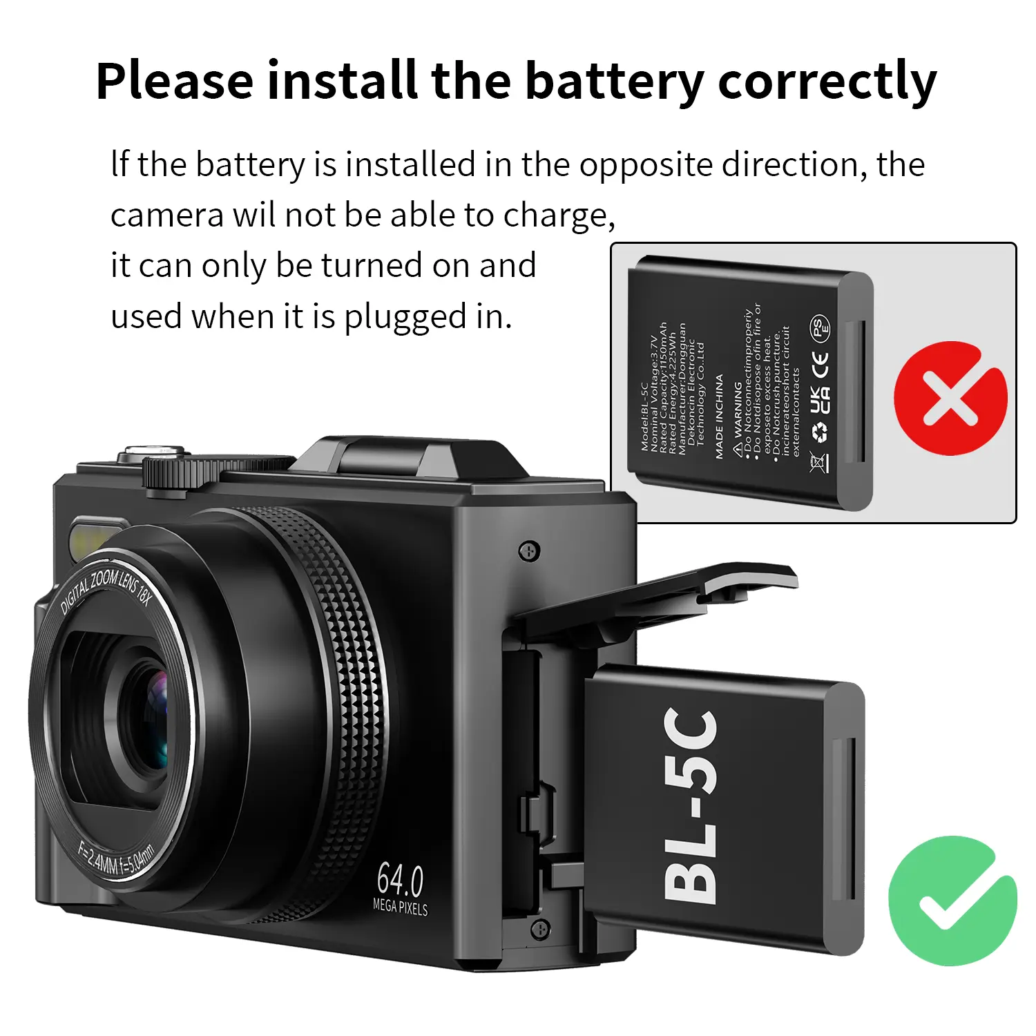 🔥Clearance Sale: Last Day! 🔥4K Digital Camera (Includes 32GB Micro SD Card and 2 Batteries)