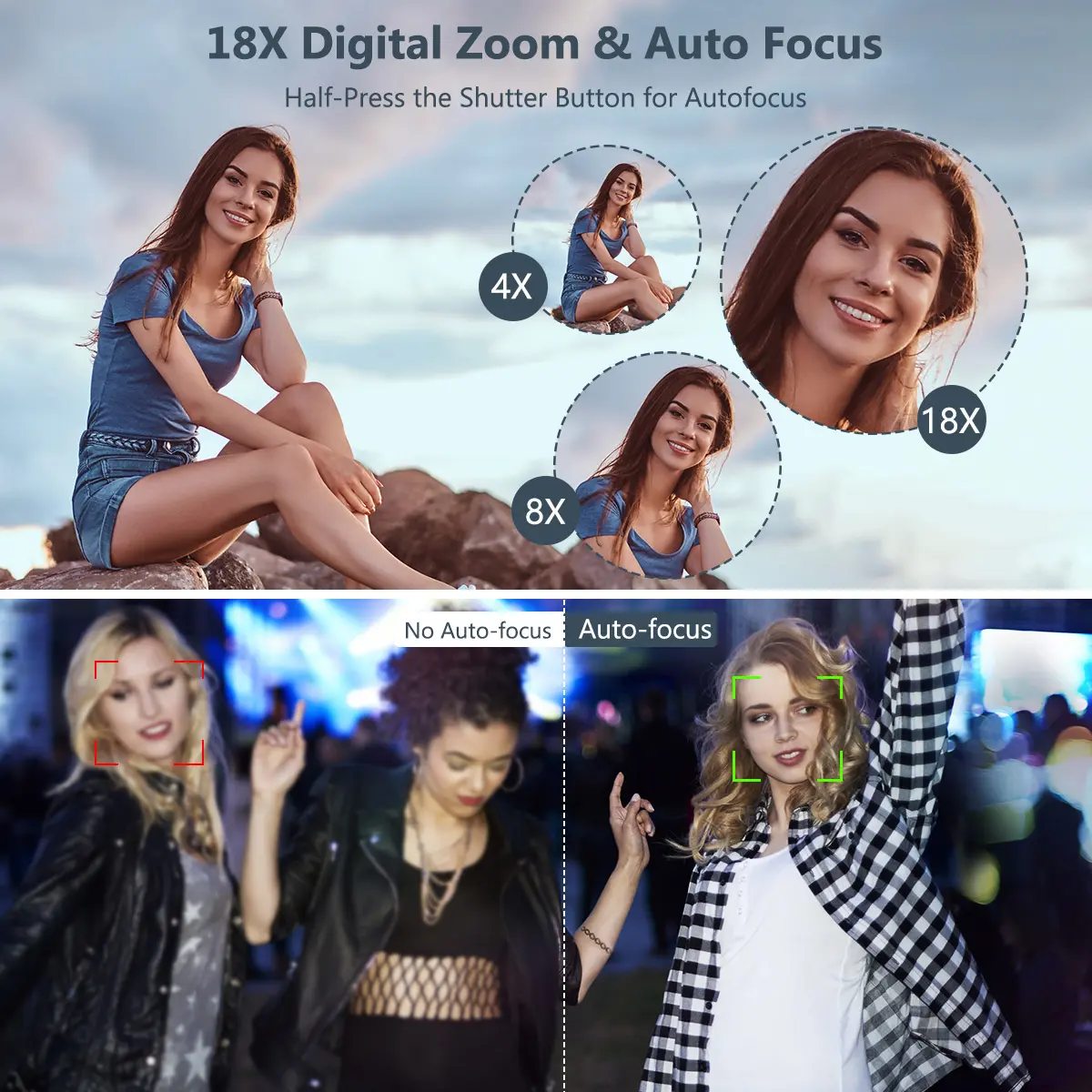 🔥Clearance Sale: Last Day! 🔥4K Digital Camera (Includes 32GB Micro SD Card and 2 Batteries)