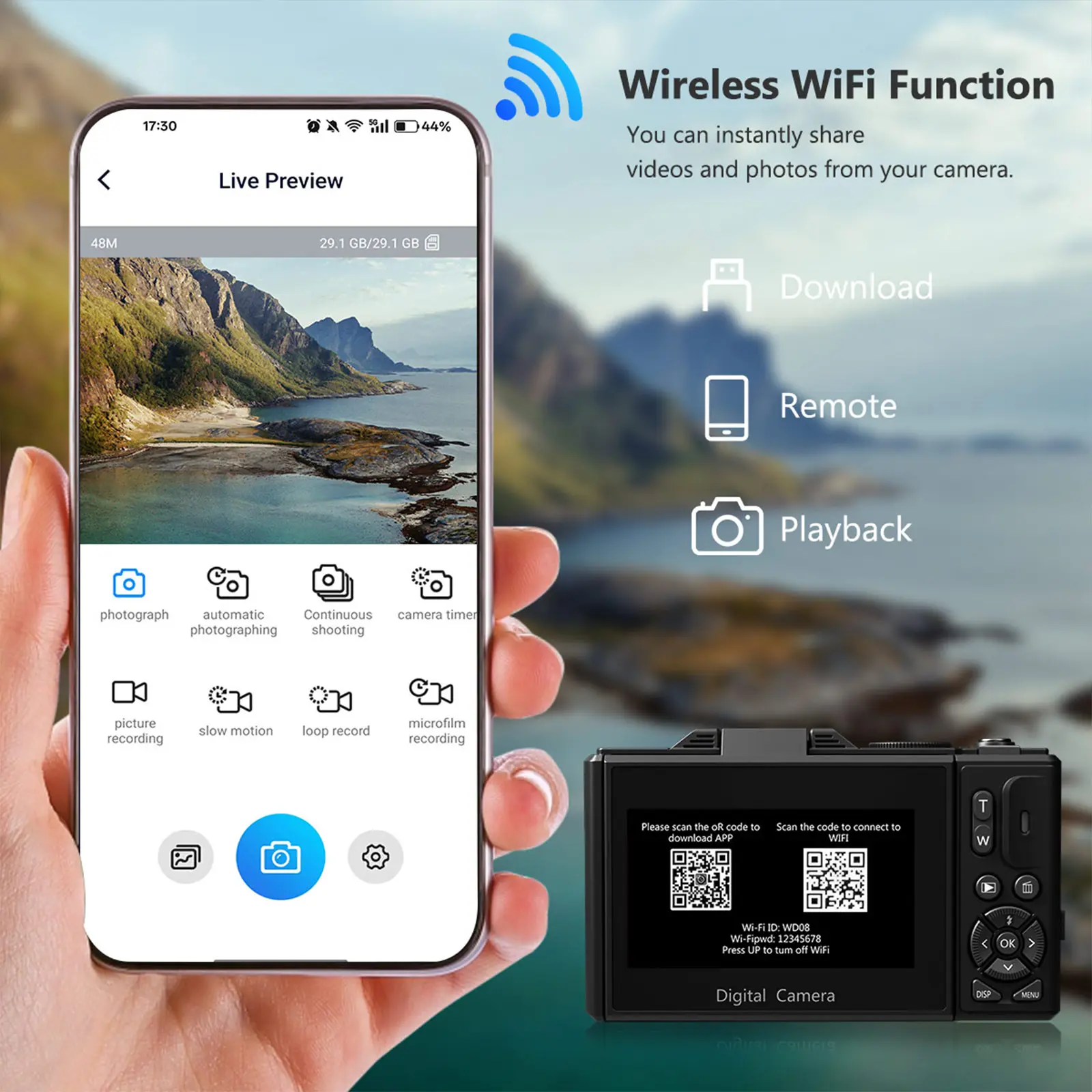 🔥Clearance Sale: Last Day! 🔥4K Digital Camera (Includes 32GB Micro SD Card and 2 Batteries)
