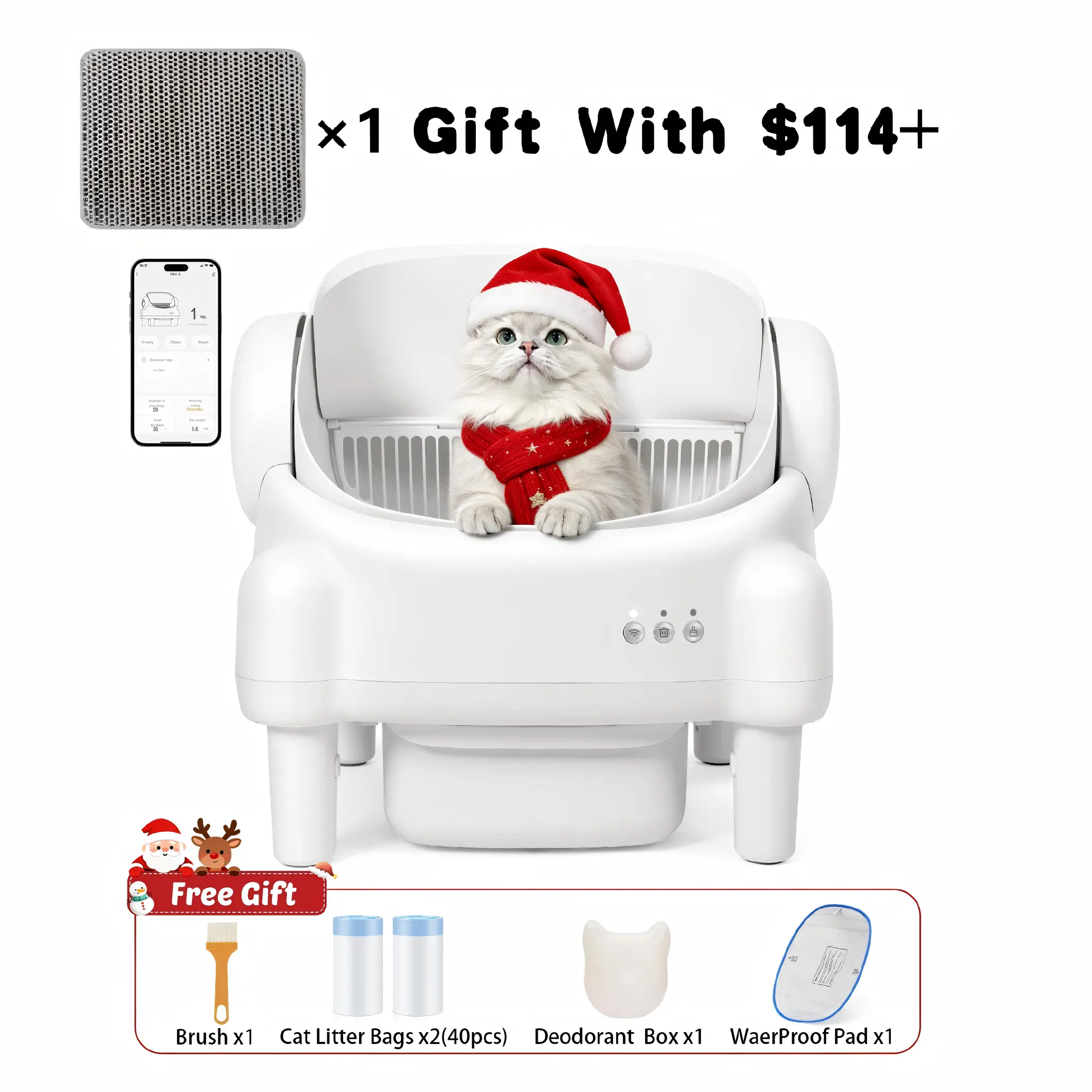💥Today Only 💥Open-Style Automatic Self-Cleaning Cat Litter Box