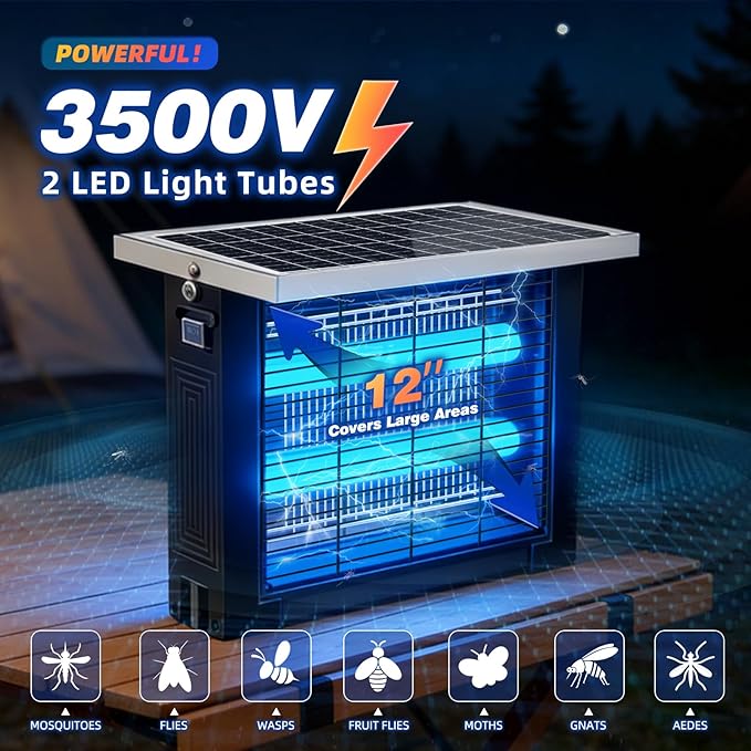 🔥Only $39.90 today🔥Solar Bug Zapper Outdoor Waterproof