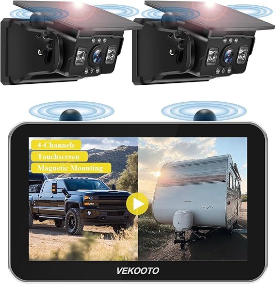 ⚡ Power Up & Save-VEKOOTO VK7 Magnetic Solar Wireless Backup Camera — Safeguarding Your Journey