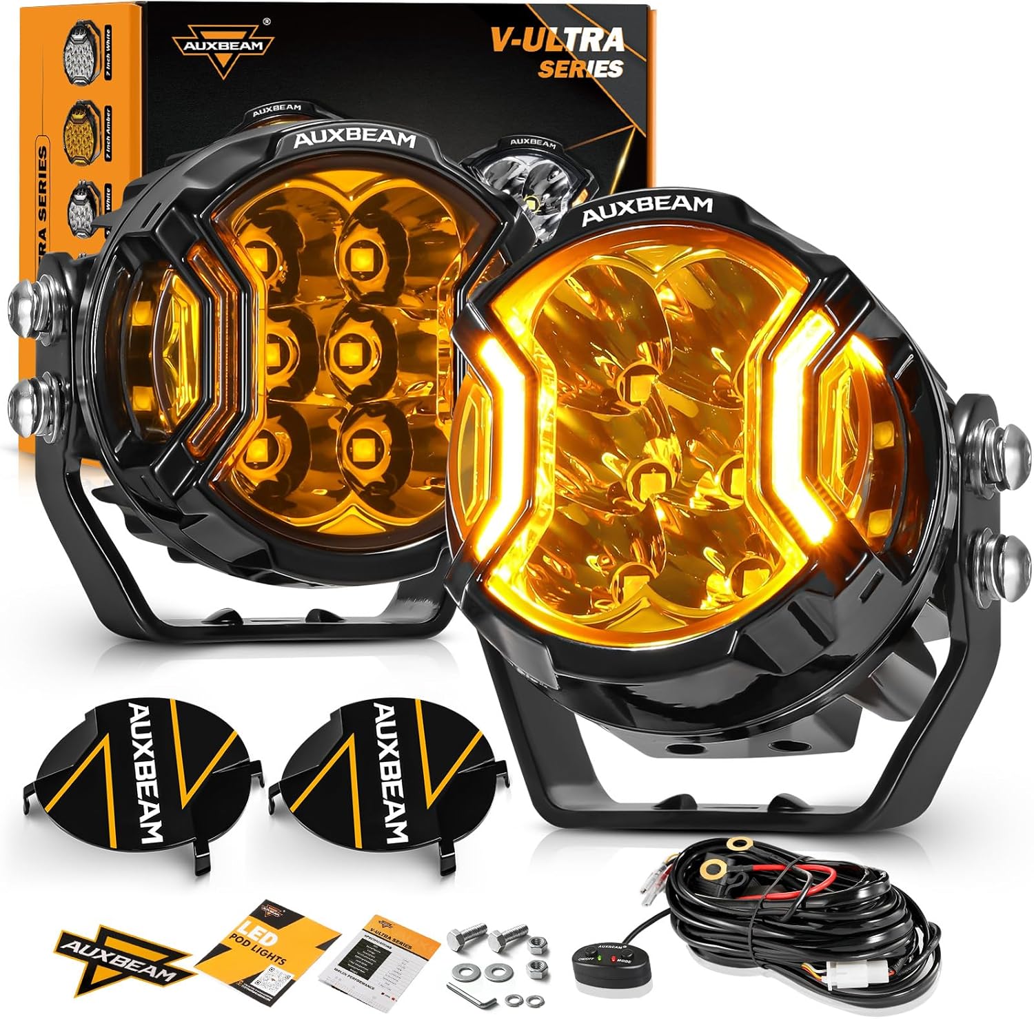 🔥Buy 1 Get 1 Free🔦 Auxbeam V-Ultra Series 3 Inch 108W LED Round Pods