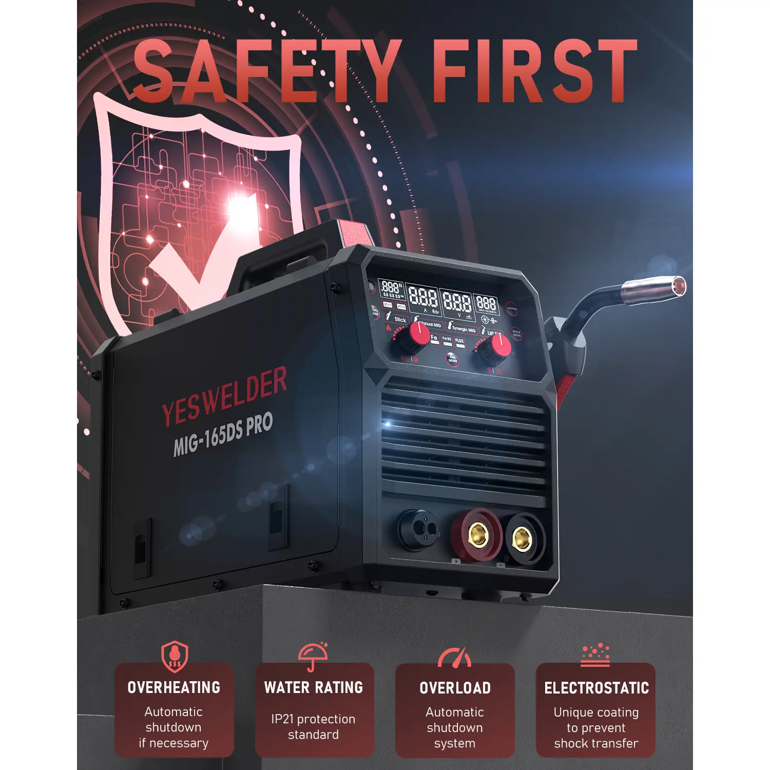 YESWELDER 165Amp 110/220V 4-in-1 Multifunctional Welder