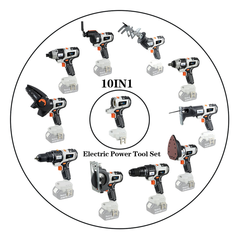Pandahardware 18V Cordless 10 in 1 Multifunctional Power ToolKit