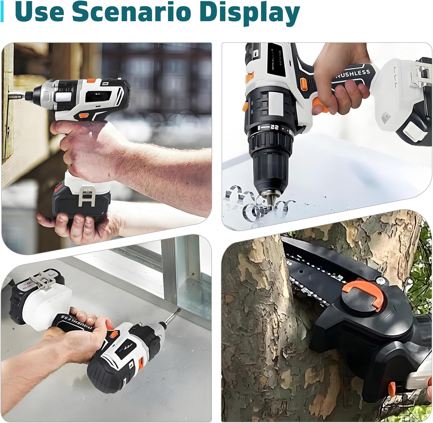 Pandahardware 18V Cordless 10 in 1 Multifunctional Power ToolKit