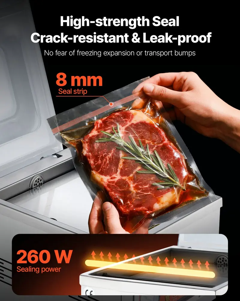 VEVOR Chamber Vacuum Sealer, Sealing Power, Vacuum Packing Machine for Wet Foods, Meats, Marinades and More, Applied in Home Kitchen and Commercial Use