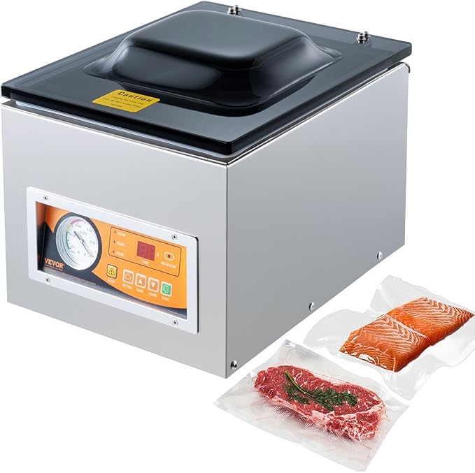 VEVOR Chamber Vacuum Sealer, Sealing Power, Vacuum Packing Machine for Wet Foods, Meats, Marinades and More, Applied in Home Kitchen and Commercial Use