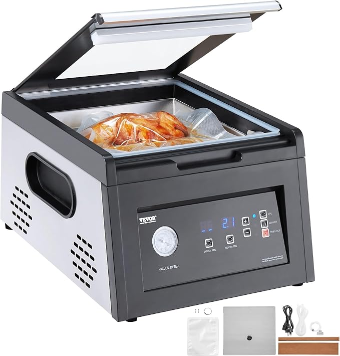 VEVOR Chamber Vacuum Sealer, Sealing Power, Vacuum Packing Machine for Wet Foods, Meats, Marinades and More, Applied in Home Kitchen and Commercial Use