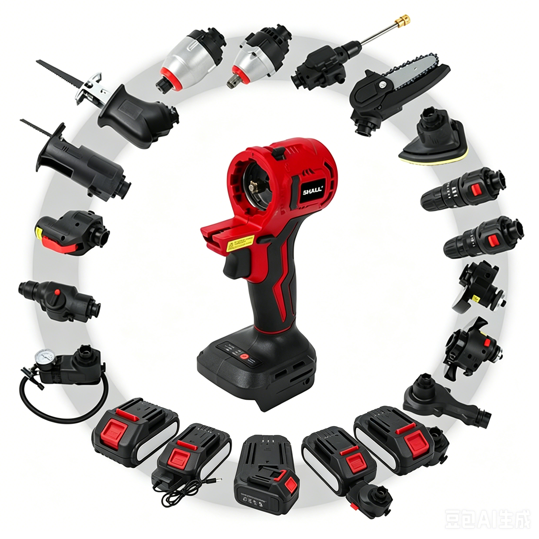Pandahardware 18V Cordless 10 in 1 Multifunctional Power ToolKit