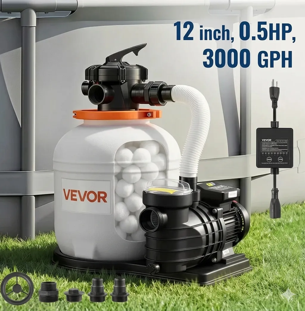 💥Today Only⚡VEVOR FlashPure 4400 GPH Pool Pump