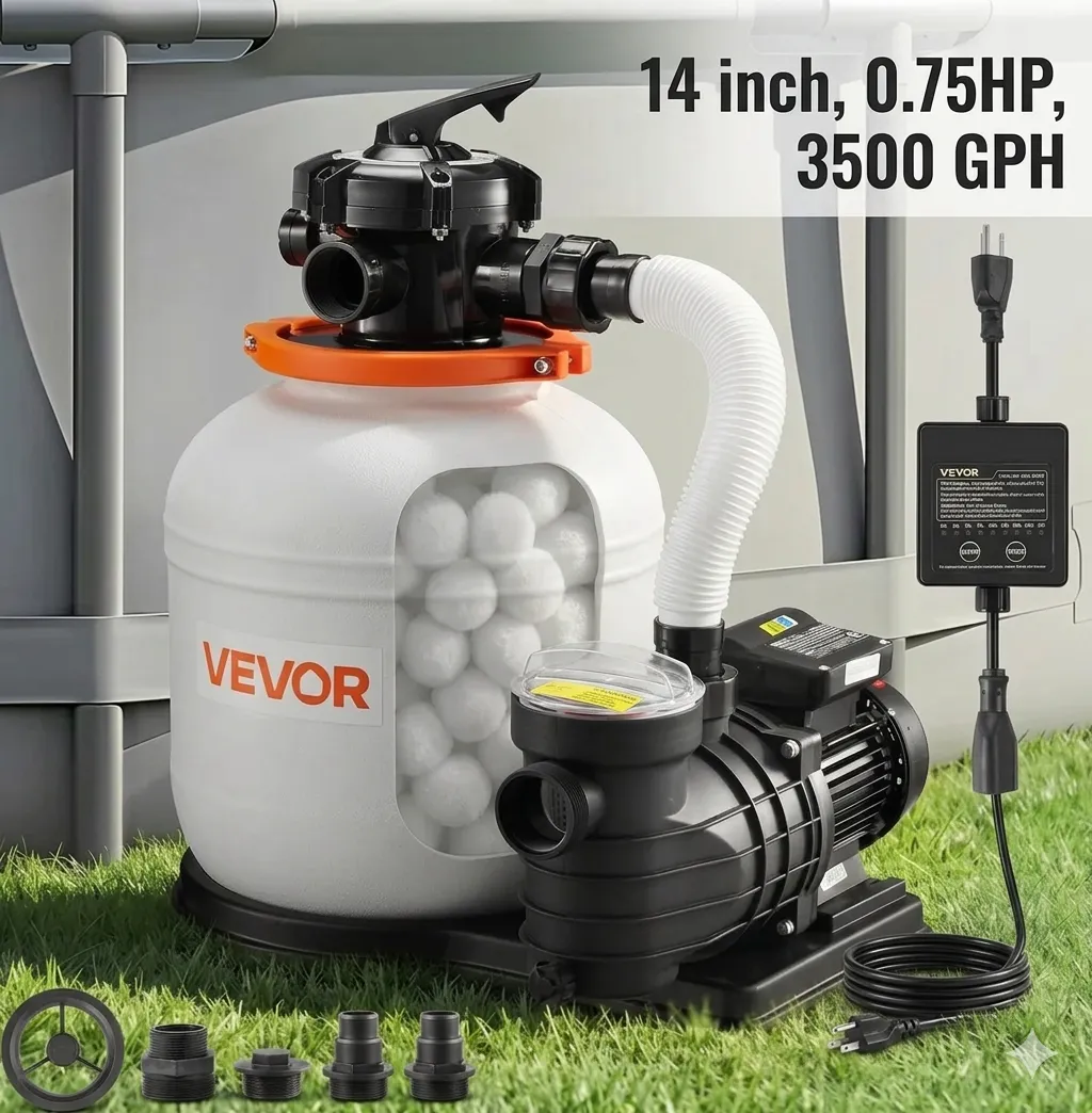 💥Today Only⚡VEVOR FlashPure 4400 GPH Pool Pump