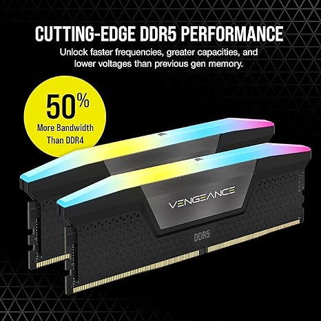 🏆Flash Sale⚡🎮CORSAIR Vengeance RGB DDR5 RAM 32GB Up to 6000MHz 
