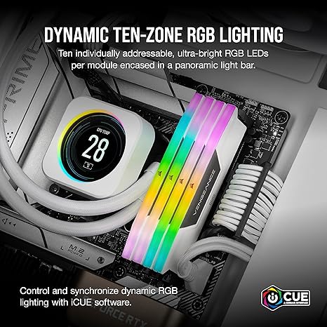 🏆Flash Sale⚡🎮CORSAIR Vengeance RGB DDR5 RAM 32GB Up to 6000MHz 