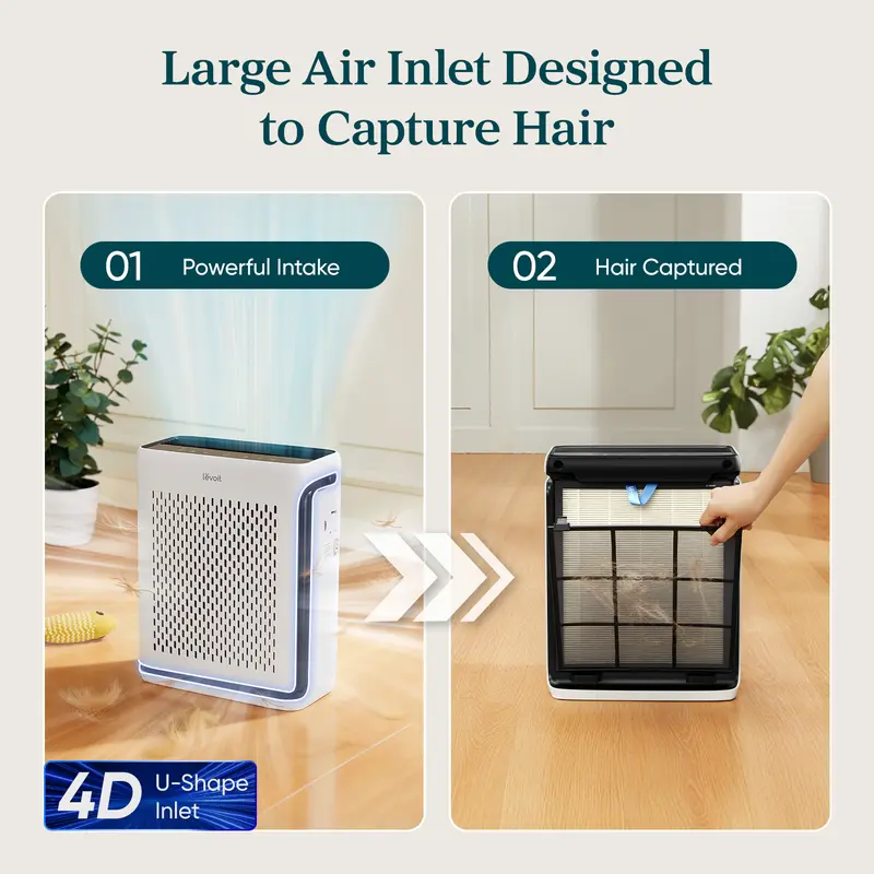 Levoit Vital 100S High Performance Pet Air Purifier for Home Large Room (Up to 1110 Ft²) with True HEPA Filter, Light Sensors, Smart WiFi, Sleep Mode – for Pet Odors, Dust, Allergies (HEPA Filter Replacements Available)