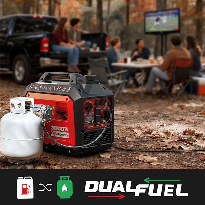 PowerSmart 2500 Watt Portable Inverter Generator, 79.8cc Gas Powered Engine with 5.5H Long Runtime