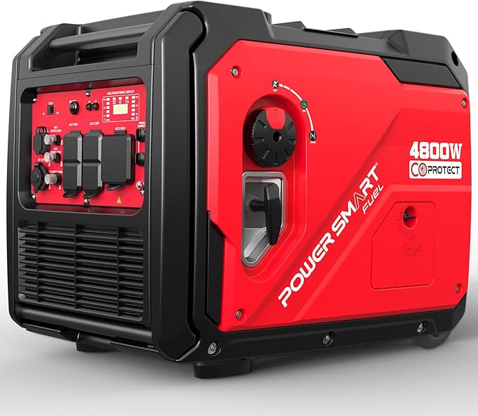 PowerSmart 2500 Watt Portable Inverter Generator, 79.8cc Gas Powered Engine with 5.5H Long Runtime