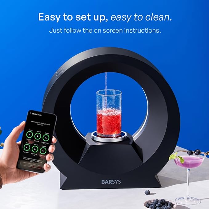 Home Bar Cocktail Drink Mixer, Margarita Cocktail Maker Machine, Cocktail and Mocktail Drink Maker, Easy to Use, App-Enabled Personalized Drinks