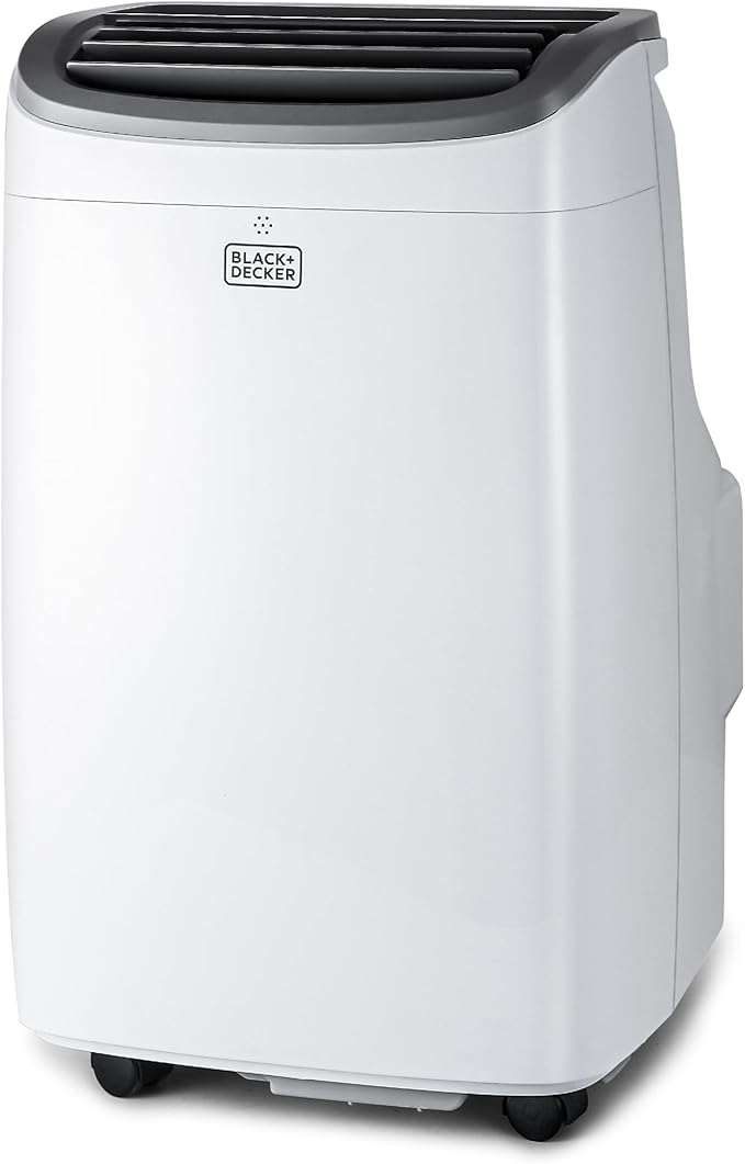 BLACK+DECKER Smart Portable Air Conditioner, 14,000 BTU for Rooms up to 700 Sq. Ft., Smart Portable AC with Follow Me Remote and Window Kit, BPACT14WT