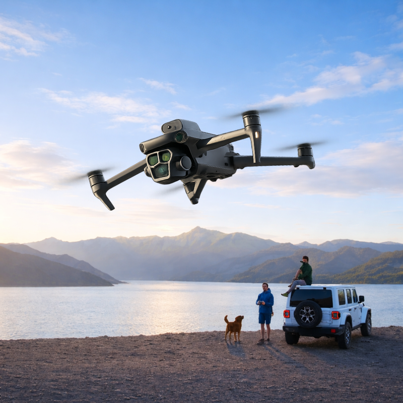 NEW - Drone with 4K Camera, 3 Cameras And 360° Obstacle Avoidance, Optical Flow Positioning, One-click Take Off/landing with Auto Return, Smart Follow Function, Waterproof!