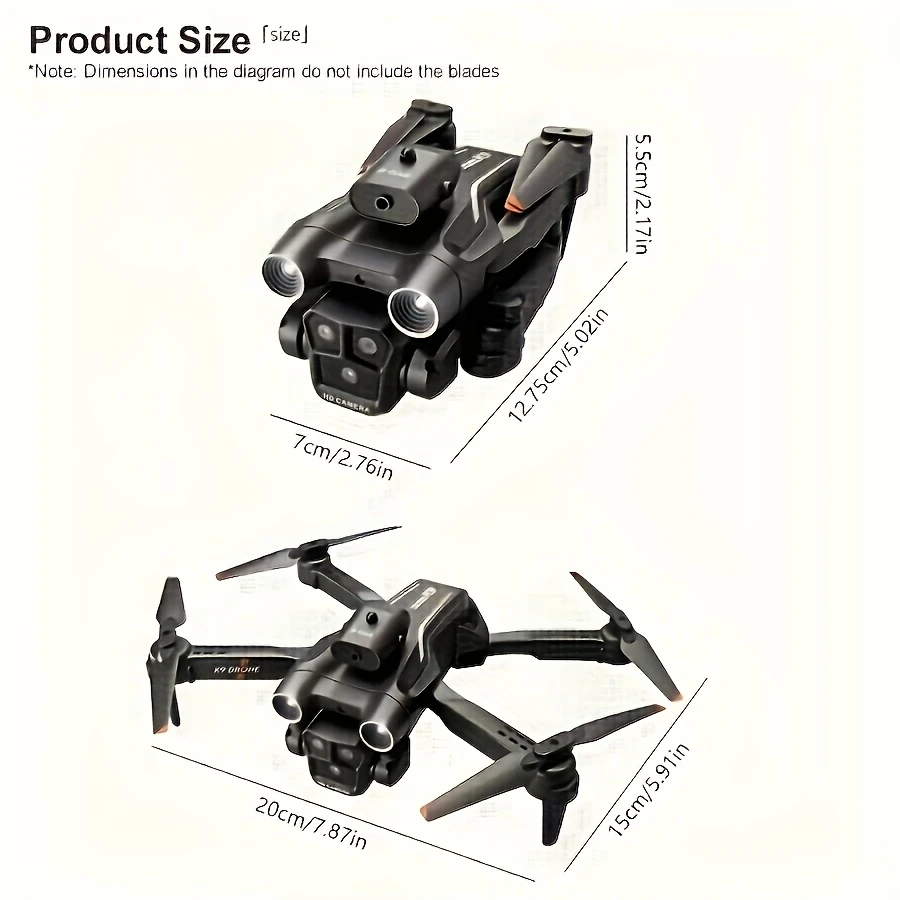 NEW - Drone with 4K Camera, 3 Cameras And 360° Obstacle Avoidance, Optical Flow Positioning, One-click Take Off/landing with Auto Return, Smart Follow Function, Waterproof!