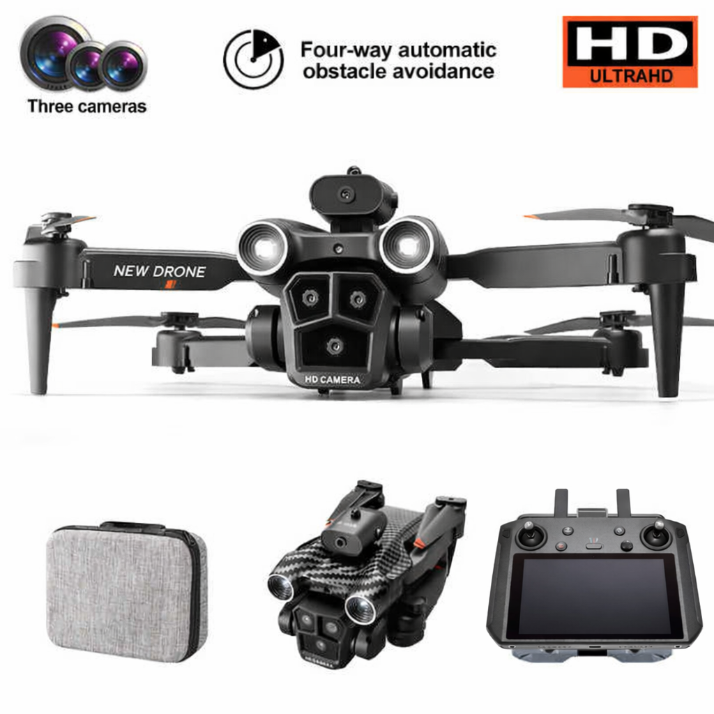 NEW - Drone with 4K Camera, 3 Cameras And 360° Obstacle Avoidance, Optical Flow Positioning, One-click Take Off/landing with Auto Return, Smart Follow Function, Waterproof!