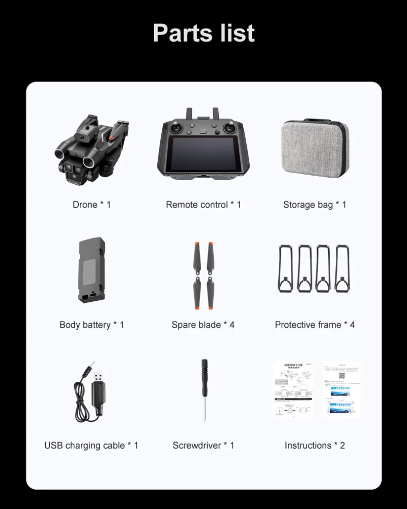NEW - Drone with 4K Camera, 3 Cameras And 360° Obstacle Avoidance, Optical Flow Positioning, One-click Take Off/landing with Auto Return, Smart Follow Function, Waterproof!