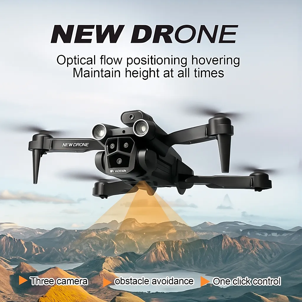 NEW - Drone with 4K Camera, 3 Cameras And 360° Obstacle Avoidance, Optical Flow Positioning, One-click Take Off/landing with Auto Return, Smart Follow Function, Waterproof!