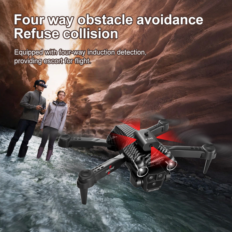 NEW - Drone with 4K Camera, 3 Cameras And 360° Obstacle Avoidance, Optical Flow Positioning, One-click Take Off/landing with Auto Return, Smart Follow Function, Waterproof!