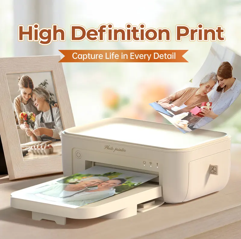 Hanin 4x6 Photo Printer, Includes 20 Sheets & 1 Ribbon, Portable Thermal Dye Sublimation Printer with AR Video Printing